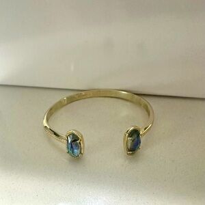 Kendra Scott Elton Gold Cuff Bracelet in Abalone Shell